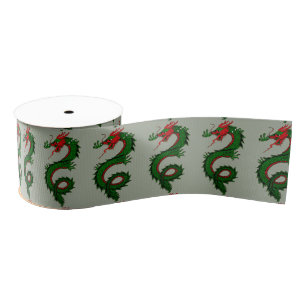 Chinese dragon ribbon grosgrain ribbon