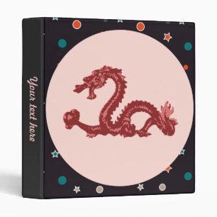Chinese Dragon Star Pattern Fantasy Art Binder