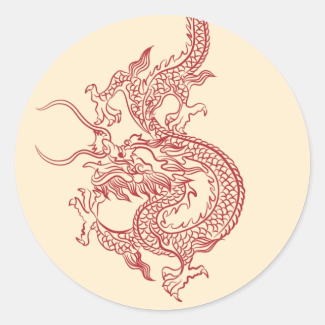 Chinese dragon sticker (Front)