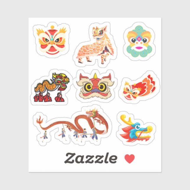 Chinese Dragon Sticker (Sheet)