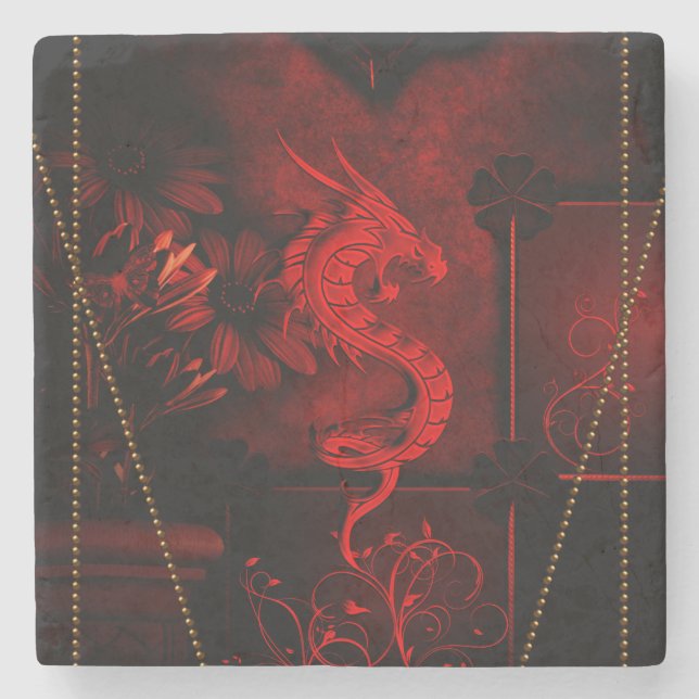 Chinese dragon stone coaster (Front)