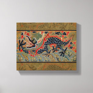 Chinese Dragon Symbol Antique Asian Canvas Print