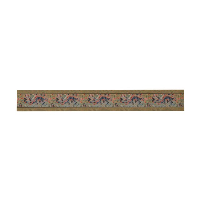 Chinese Dragon Symbol Antique Asian Invitation Belly Band (Flat)