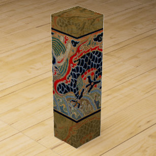 Chinese Dragon Symbol Antique Asian Wine Gift Box
