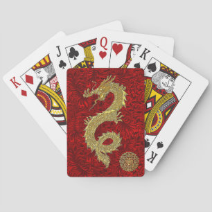 Chinese Dragon Symbol Playing Cards