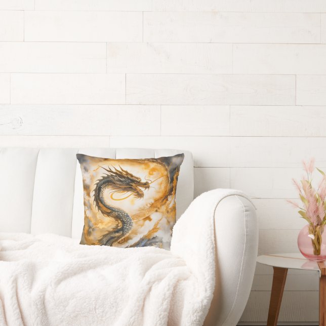 Chinese Dragon Throw Pillow (Couch)