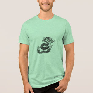 Chinese Dragon – Traditional Ink Art T-Shirt Tri-Blend Shirt