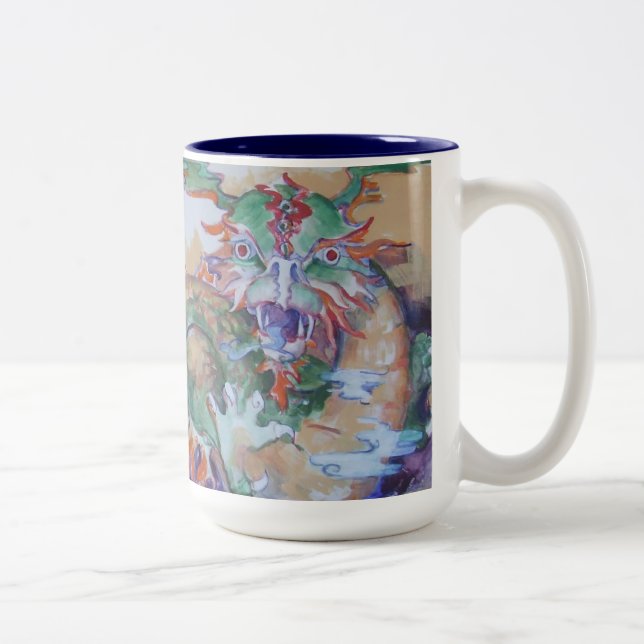 Chinese Dragon Two-tone Mug - Navy (Right)
