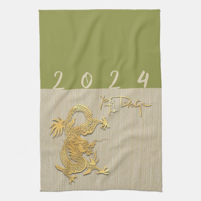 Chinese Dragon Year 20214 choose colour KT Kitchen Towel (Vertical)