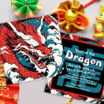 Chinese Dragon Year of the Dragon Party Invitation<br><div class="desc">This customizable invitation is perfect for anyone born in the year of the dragon or for Chinese New Year's celebrations.</div>