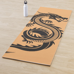 Chinese dragon yoga mat