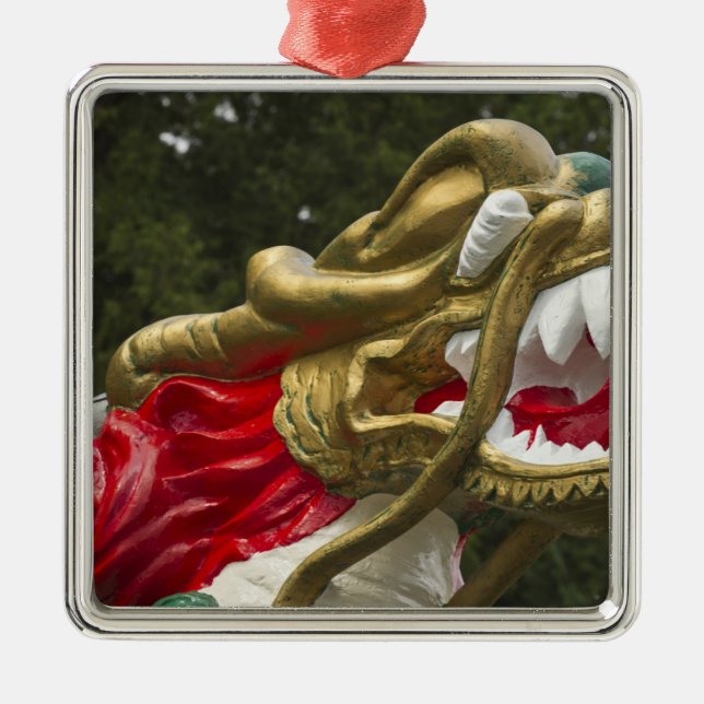 Chinese dragonboat figurehead, Stanley Park Metal Ornament (Front)