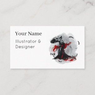 Chinese Dream - Ink Dance and Red Sun Business Card