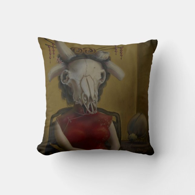 Chinese Dress Throw Pillow (Front)