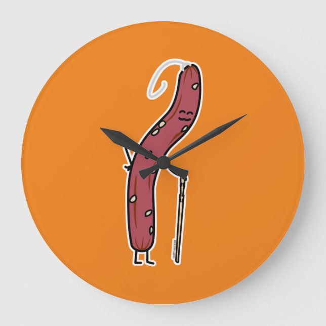 Chinese dry sausage aged fat Cantonese Lap Cheong Large Clock (Front)