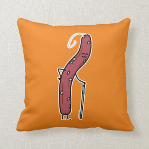 Chinese dry sausage aged fat Cantonese Lap Cheong Throw Pillow