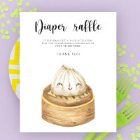 Chinese dumpling baby shower diaper raffle