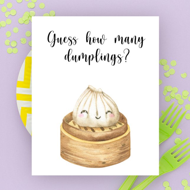 Chinese dumpling baby shower - how many dumplings poster (Creator Uploaded)