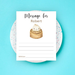 Chinese dumpling birthday time capsule message