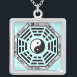 Chinese Eight Trigrams Yin-Yang Symbol Pendant<br><div class="desc">Balance,  energy and good feng-shui be with you wherever you go with this gift of silver yin-yang symbol circled by the Eight Trigrams. Please click "customize it" button to change background colour,  ie: white,  grey,  light purple... ..,  of this pendant prior ordering to suit your taste.</div>