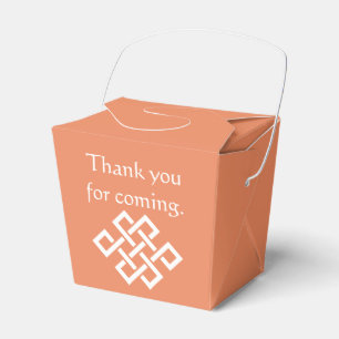 Chinese Elegance in Coral Favour Box