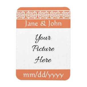 Chinese Elegance in Coral Save-the-Date Magnet