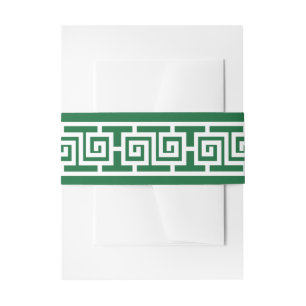 Chinese Elegance in Green Invitation Belly Band