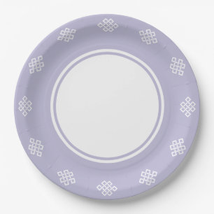 Chinese Elegance in Lavender Paper Plate