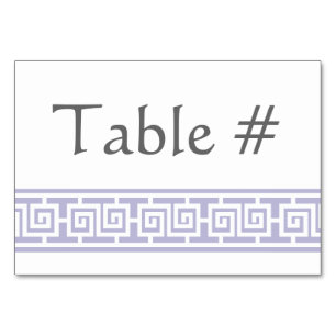 Chinese Elegance in Lavender Table Card