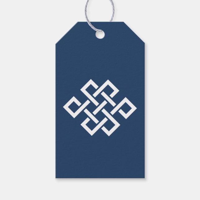Chinese Elegance in Navy Gift Tag (Front)