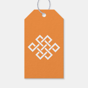 Chinese Elegance in Orange Gift Tag