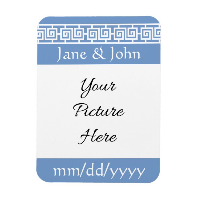 Chinese Elegance in Periwinkle Reminder Magnet (Vertical)