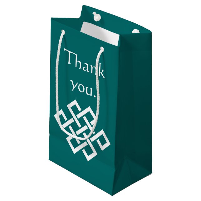 Chinese Elegance in Teal Gift Bag (Front Angled)