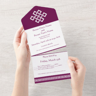 Chinese Elegance in Wine All In One Invitation