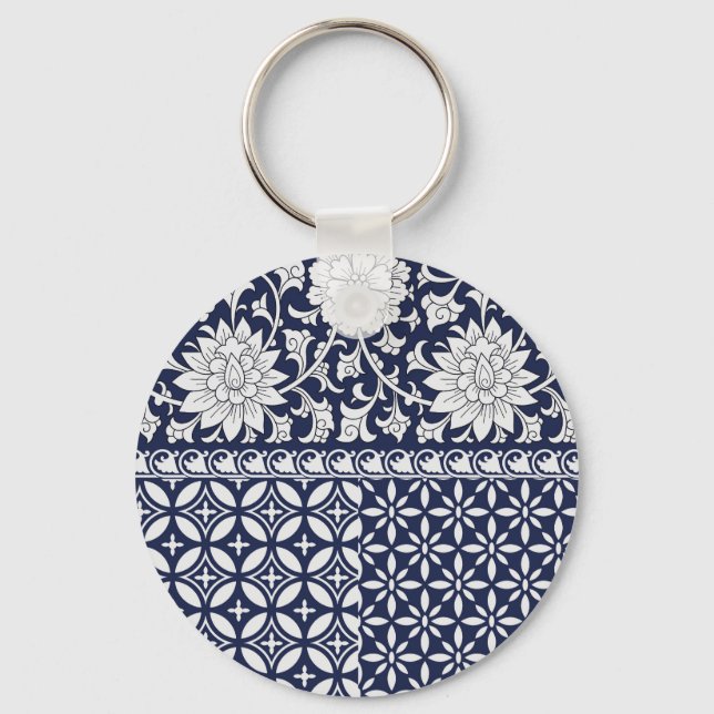 Chinese Elegance: Seamless Ornament Keychain (Front)