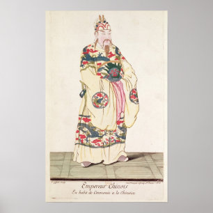Chinese Emperor in Ceremonial Costume Poster