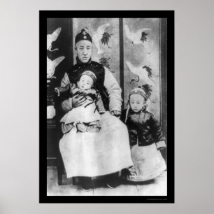 Chinese Emperor Pu Yi with Father and Brother 1909 Poster