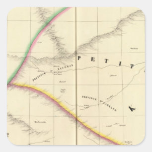 Chinese Empire, Asia 55 Square Sticker