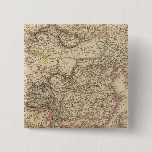 Chinese Empire, Japan 2 Inch Square Button (Front)
