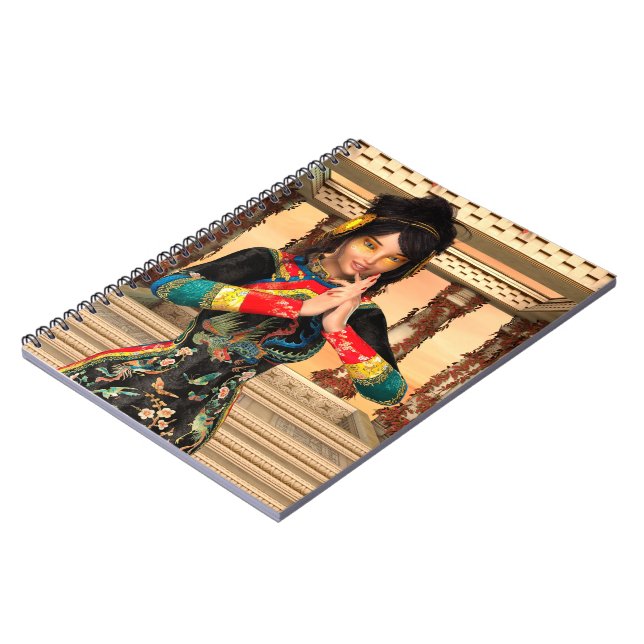 Chinese Empress Fantasy Portrait Art Notebook (Left Side)