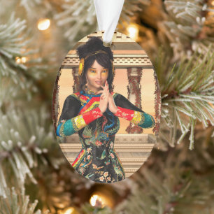 Chinese Empress Fantasy Portrait Art Ornament