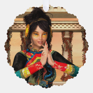Chinese Empress Fantasy Portrait Art Ornament Card