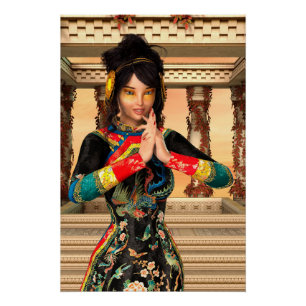 Chinese Empress Fantasy Portrait Art Poster