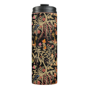Chinese fairy floral pattern with beautiful birds thermal tumbler