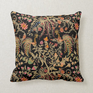 Chinese fairy floral pattern with beautiful birds  throw pillow