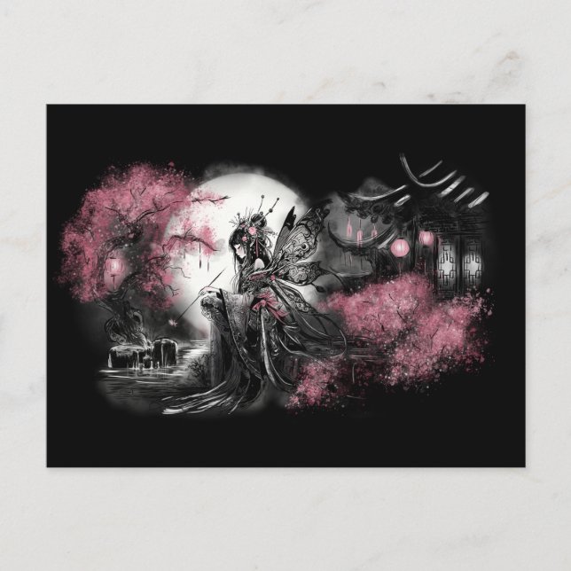 Chinese Fairy Illustration Postcard (Front)