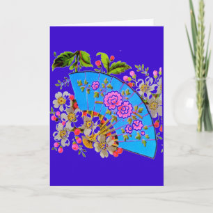 Chinese Fan Blue Template Products