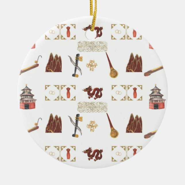 Chinese Favourites Round Ornament (Front)