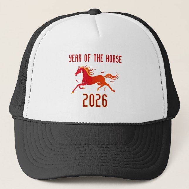 Chinese Fire Horse New Year 2026  Trucker Hat (Front)