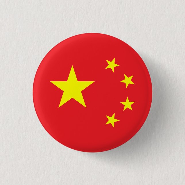 Chinese Flag 1 Inch Round Button (Front)